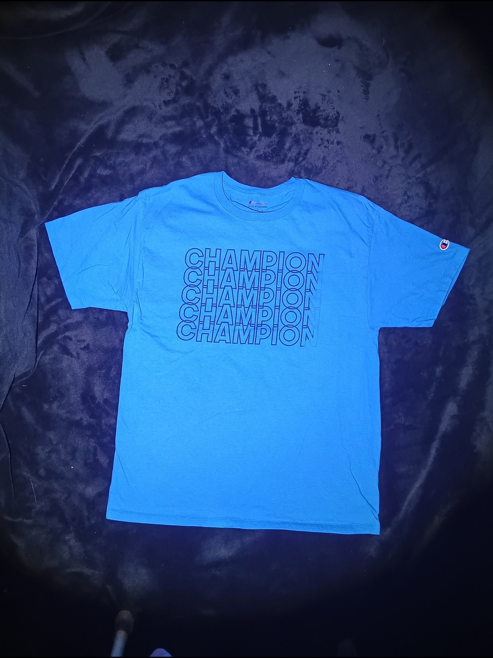 Champion Blue Logo Graphic Tee
